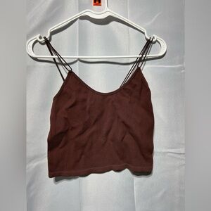 Zara Brown Double Strap Tank Top